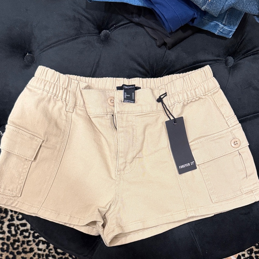Forever 21 Beige Cargo Shorts for Women
